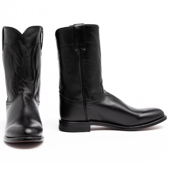 Justin Boots | Shoes | Justin Black Corona Roper Premium Leather ...